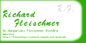 richard fleischner business card