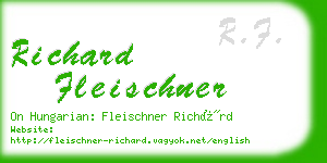 richard fleischner business card